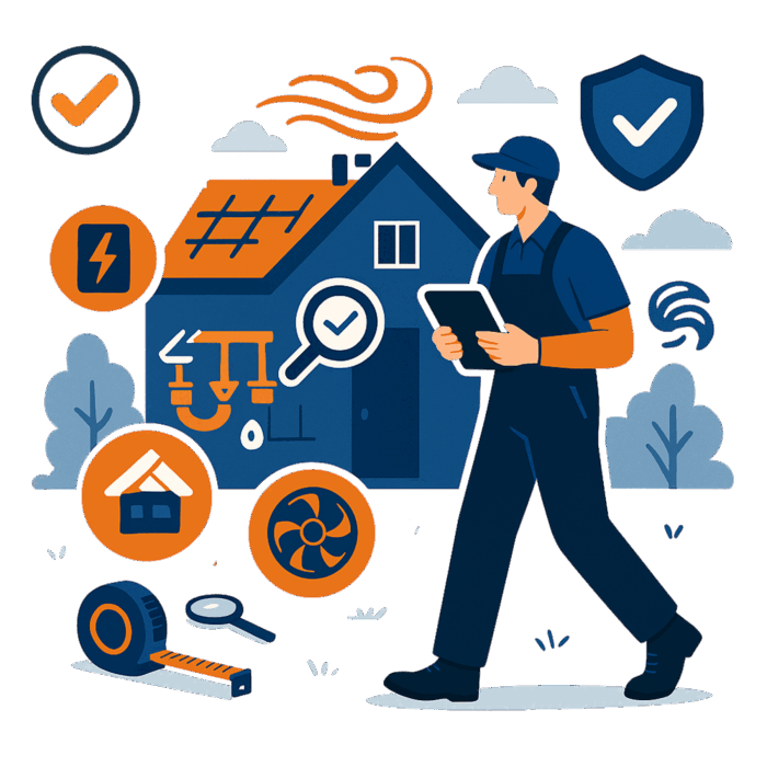 Inspector documenting a property inspection